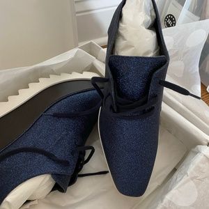 Stella McCartney Elyse Glitter  Blue platforms (41)